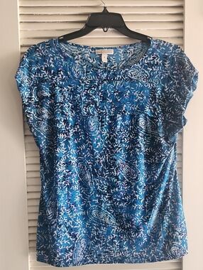Dana Buchman Paisley Cap Sleeve Top